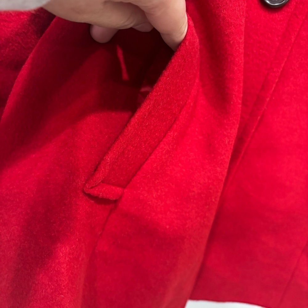 Lauren Ralph Lauren Wool Blend Coat Jacket Red Women’s Size 12 - Picture 6 of 16